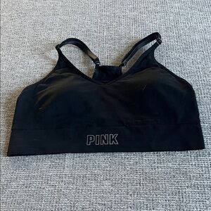PINK Victoria's Secret Sleek Black Sports Bra